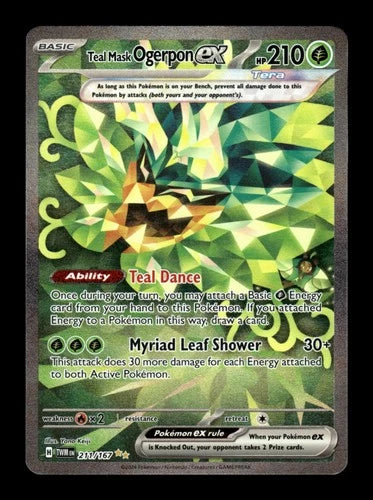 Teal Mask Ogerpon ex 211/167/ - Special Illustration Rare NM